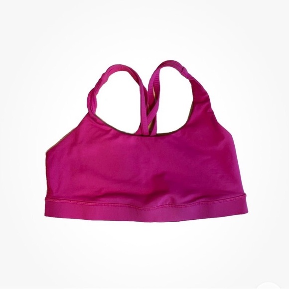 EUC Lululemon Energy Bra Polar Pink Strappy Athleisure Size 8 - Picture 5 of 6